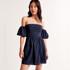 Abercrombie & Fitch Strapless Navy Dress